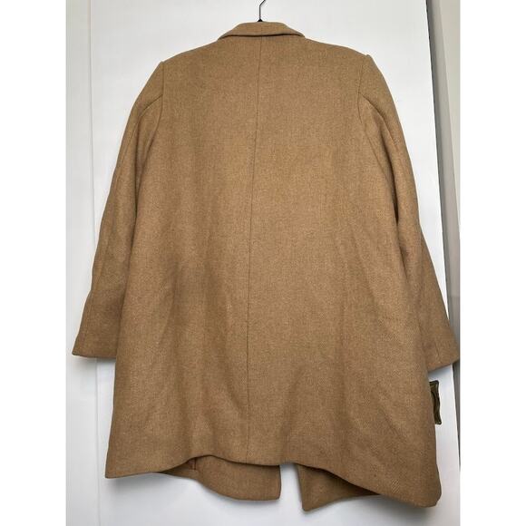 Gap Wool Car Coat Camel Tan Womens Large Double Breasted Tan Trench Dress Coat - Picture 7 of 14